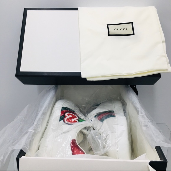 Gucci Ace GG Apple 611376 DOPEO 9064 Sneakers Size G UK 7.5 US 8 regular - Picture 10 of 16